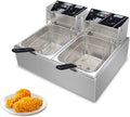 5000W Stainless Steel Electric Countertop Deep Fryer I663231