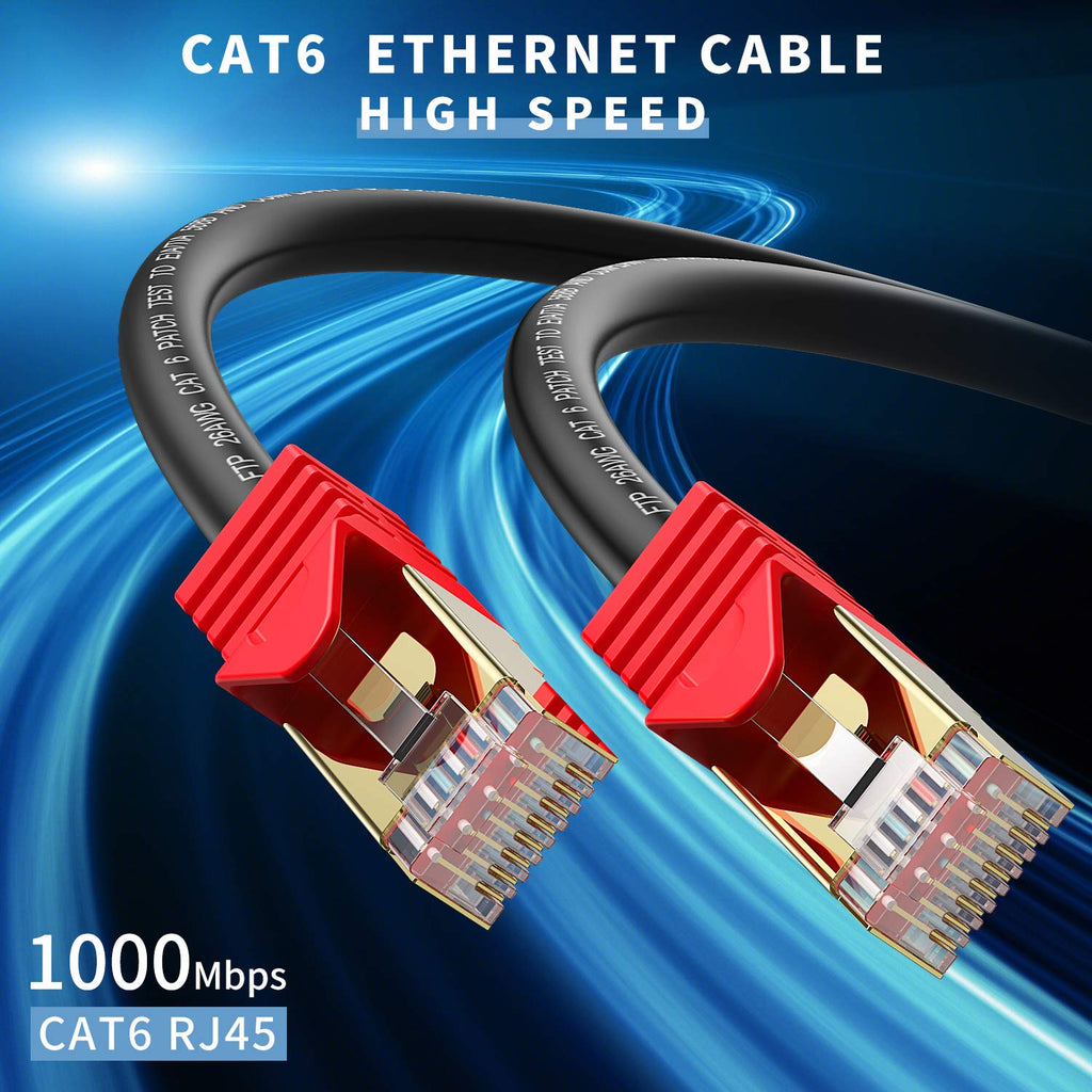 Outdoor Cat 6 Ethernet Cable 350ft 26AWG Heavy-Duty FTP Waterproof Direct Burial Q71933