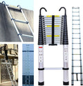 Telescoping Ladder 6.2M/20ft Aluminum Extension Folding Ladder with 2 Hooks Y255