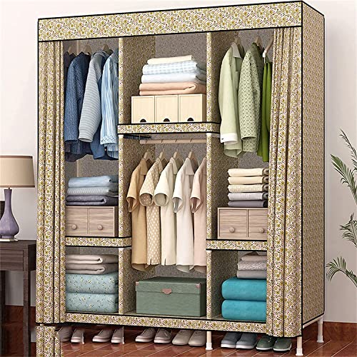 Solid Wood 168 * 130cm Wardrobe S7658