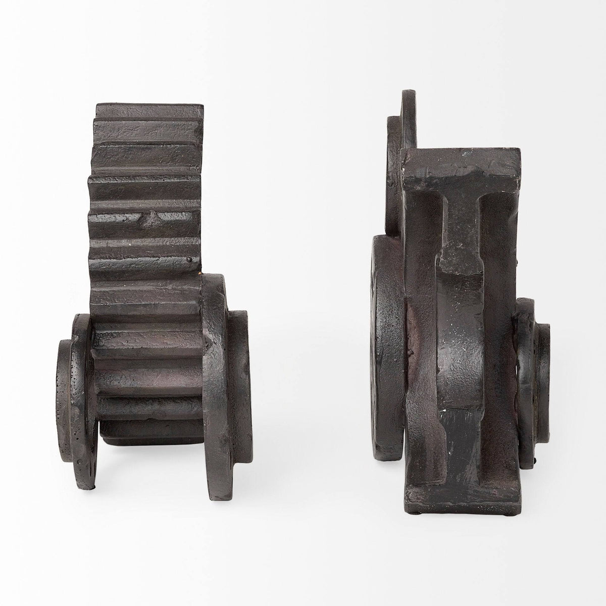 Black Matte Industrial Resin Bookend T70454