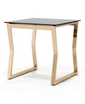 Gold-Tone Glass Top End Table M634336