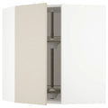 White Corner Wall Cabinet with Carousel, 26x15x30 X116940