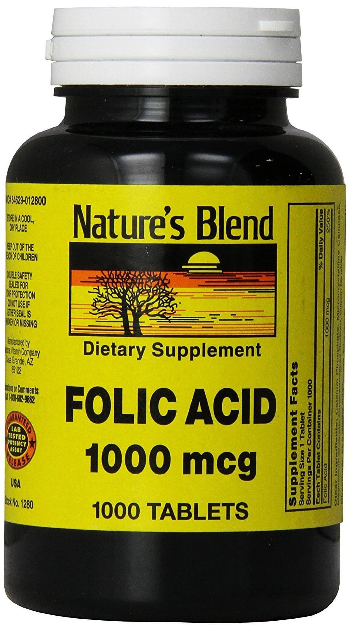 Folic Acid 1000 mcg 1000 Tabs Y4159
