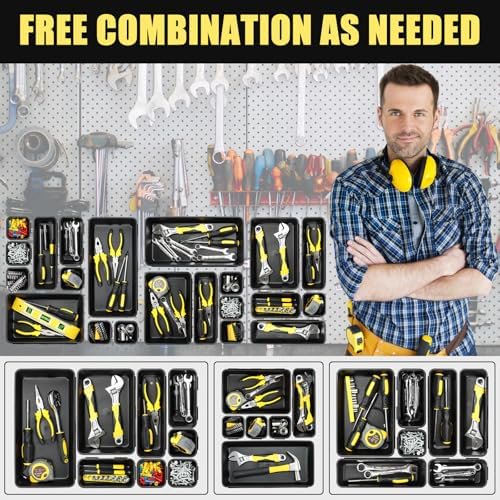 60PCS Black Plastic Tool Box Organizer Tray Divider (5 Sizes) B253
