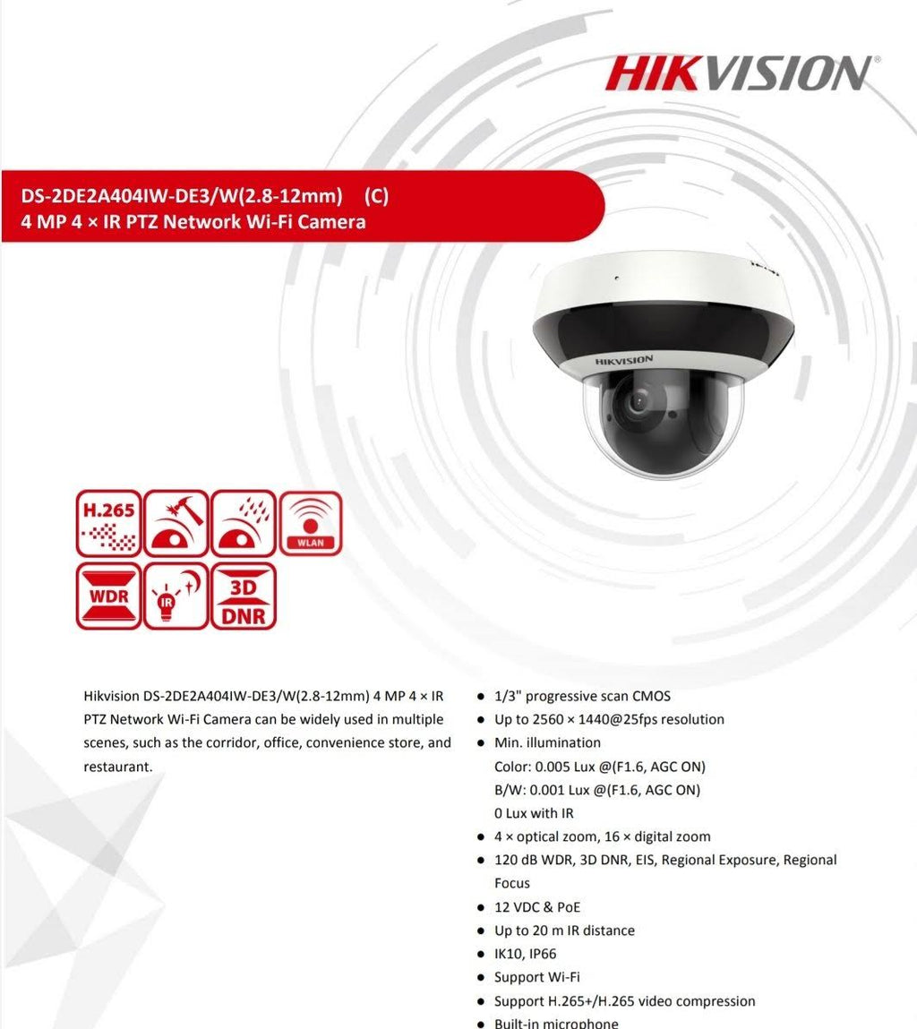 Outdoor Dome Network Camera 4 MP Day/Night T254