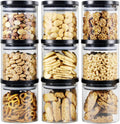 Glass Food Storage Jars 9 Pack of 16oz with Airtight Lids G333