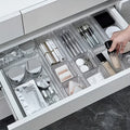 7pcs Clear Plastic Drawer Organizers Set Q996239