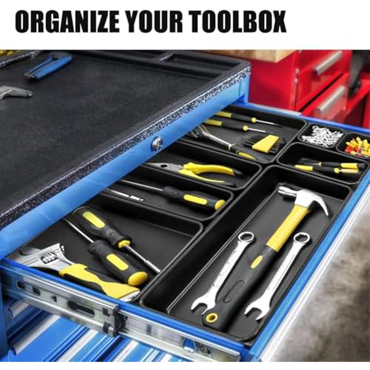 60PCS Black Plastic Tool Box Organizer Tray Divider (5 Sizes) B253