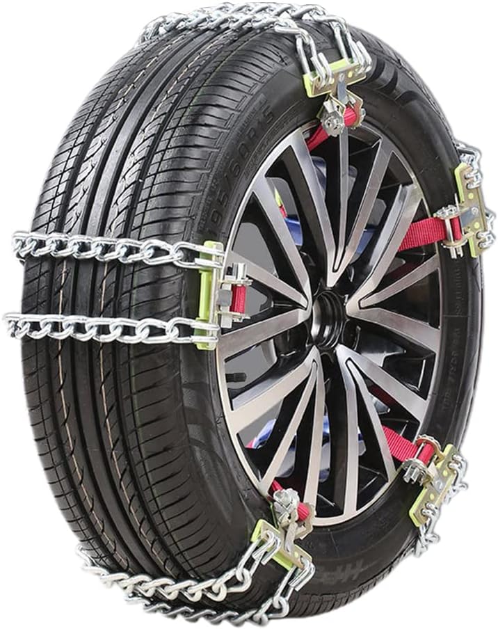 Snow Chains for Car, Anti Slip, Tire Width 165-275mm, Heavy Duty, Pack of 2 U144