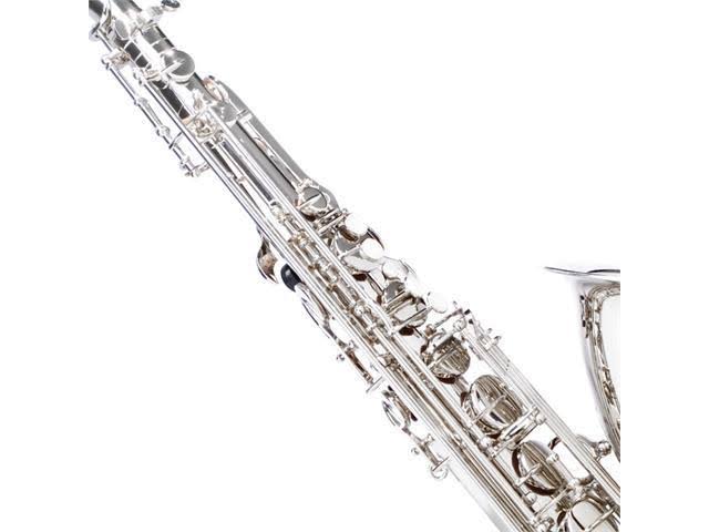 Nickel Plated B Flat Tenor Saxophone with Case and Mouthpiece V954