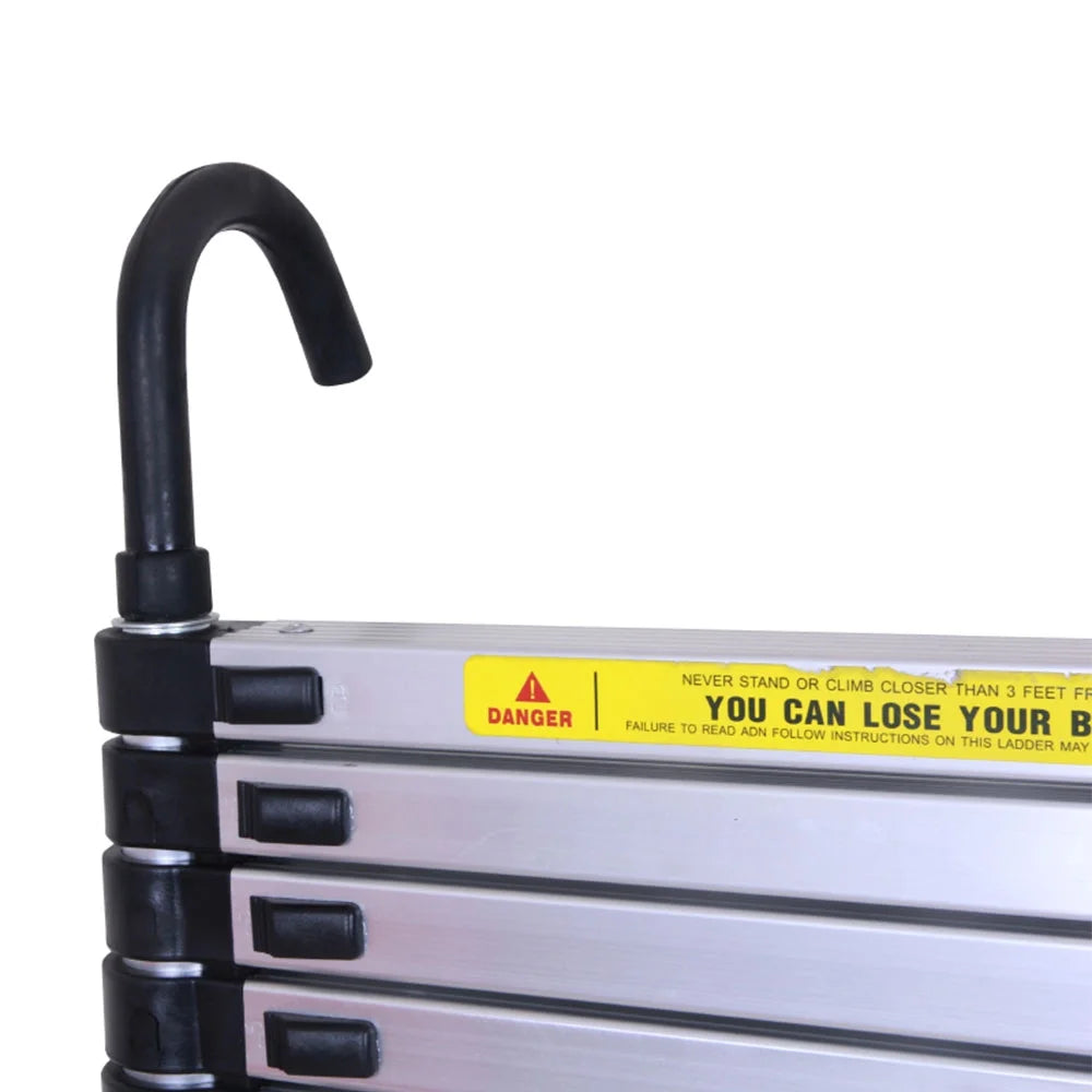 Telescoping Ladder 6.2M/20ft Aluminum Extension Folding Ladder with 2 Hooks Y255