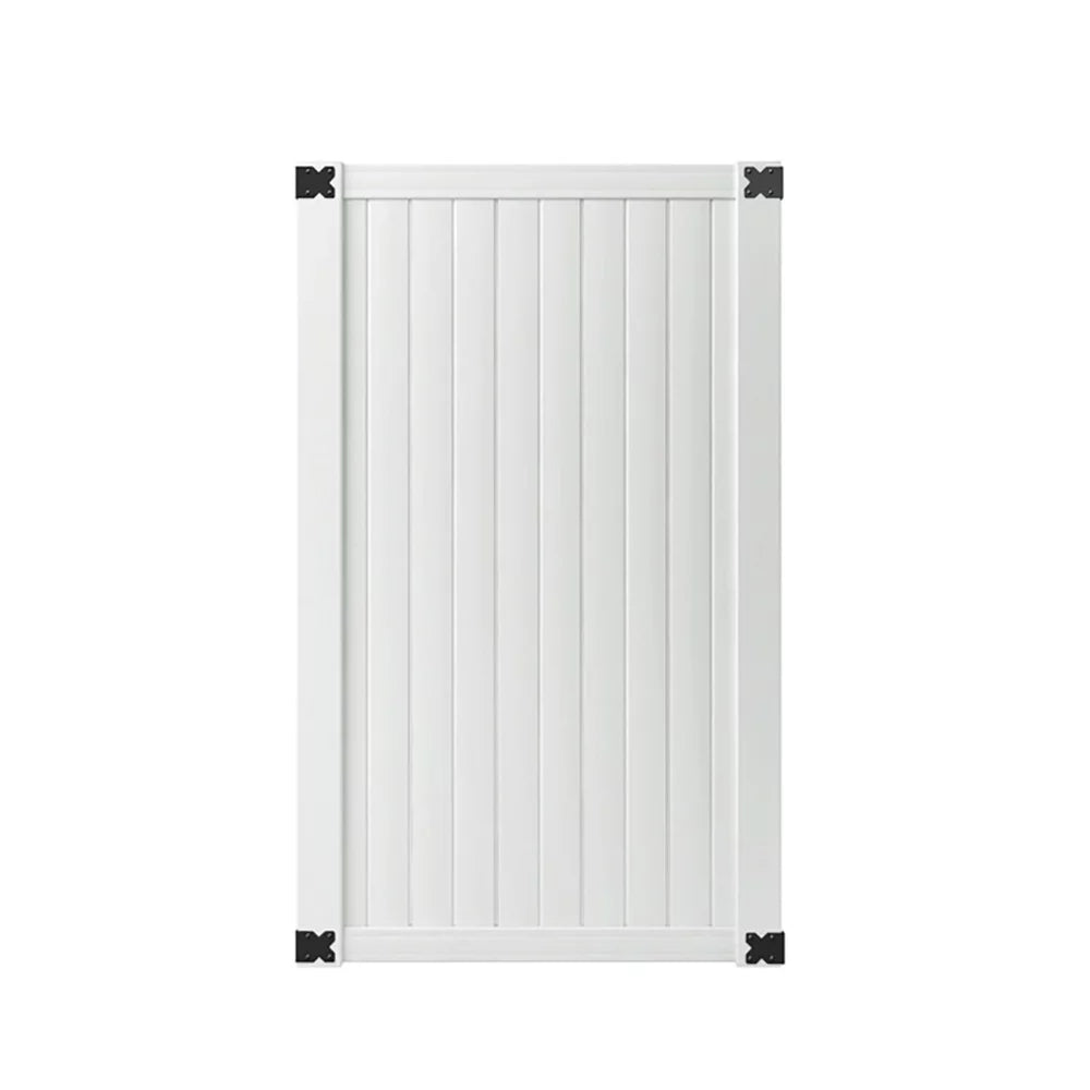 White Vinyl Privacy Fence Gate C7461