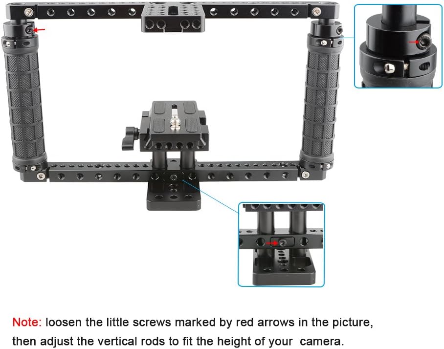 Battery Grip Camera Cage with Quick Release Baseplate Q54904