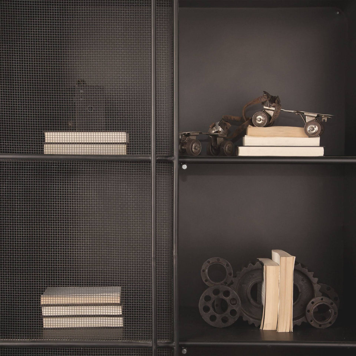Black Matte Industrial Resin Bookend T70454