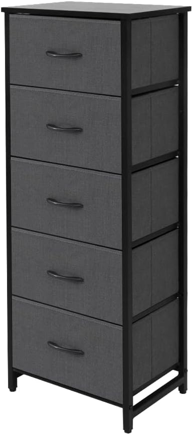 Foldable 4 Drawers Storage Organizer Unit Vertical Dresser Coffee G529