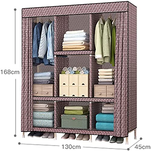 Solid Wood 168 * 130cm Wardrobe S7658