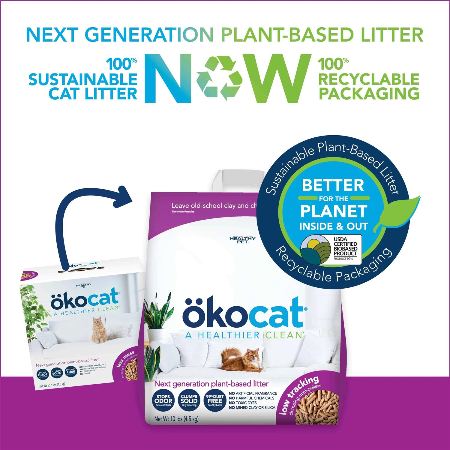 Low Tracking Clumping Wood Cat Litter C5024