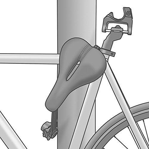 White Bicycle Saddle Lock F5790