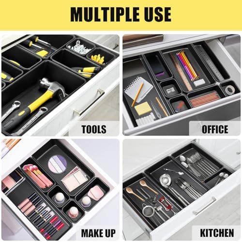 60PCS Black Plastic Tool Box Organizer Tray Divider (5 Sizes) B253