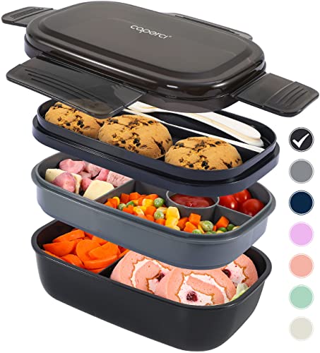 Stackable Bento Box 3 Layers 55 oz BPA Free Navy Blue J202