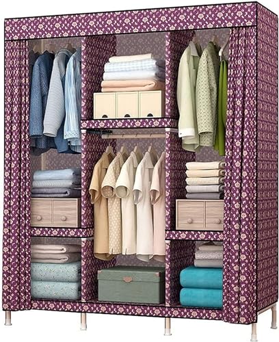 Solid Wood 168 * 130cm Wardrobe S7658