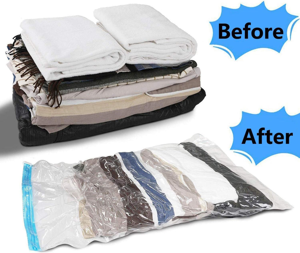 12 Pack Roll Up Reusable Vacuum Storage Bags (Jumbo×4, Large×4, Small×4) N459
