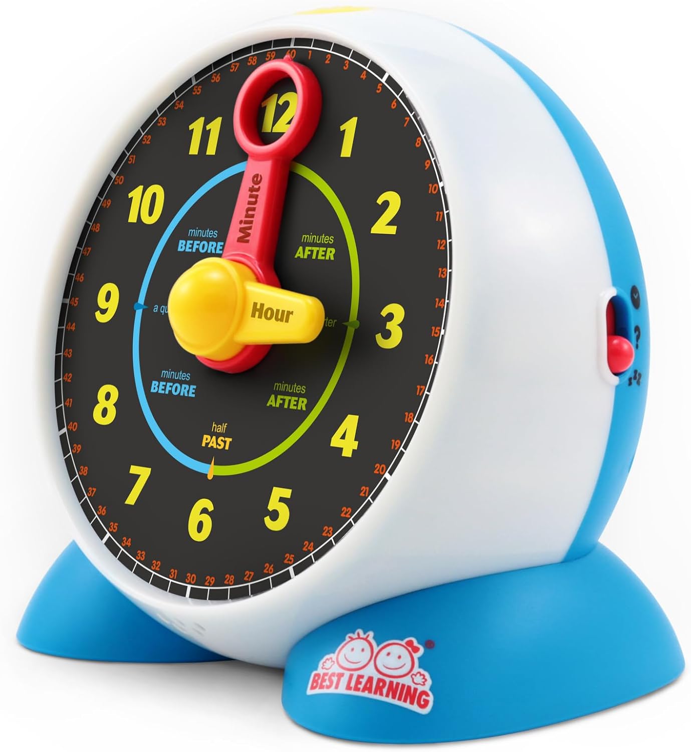 Learning Clock Teaching Light-Up Toy with Quiz and Music Sleep Mode M593040