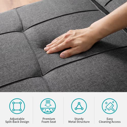 Dark Grey 3-in-1 Folding Futon Sofa Bed J7426