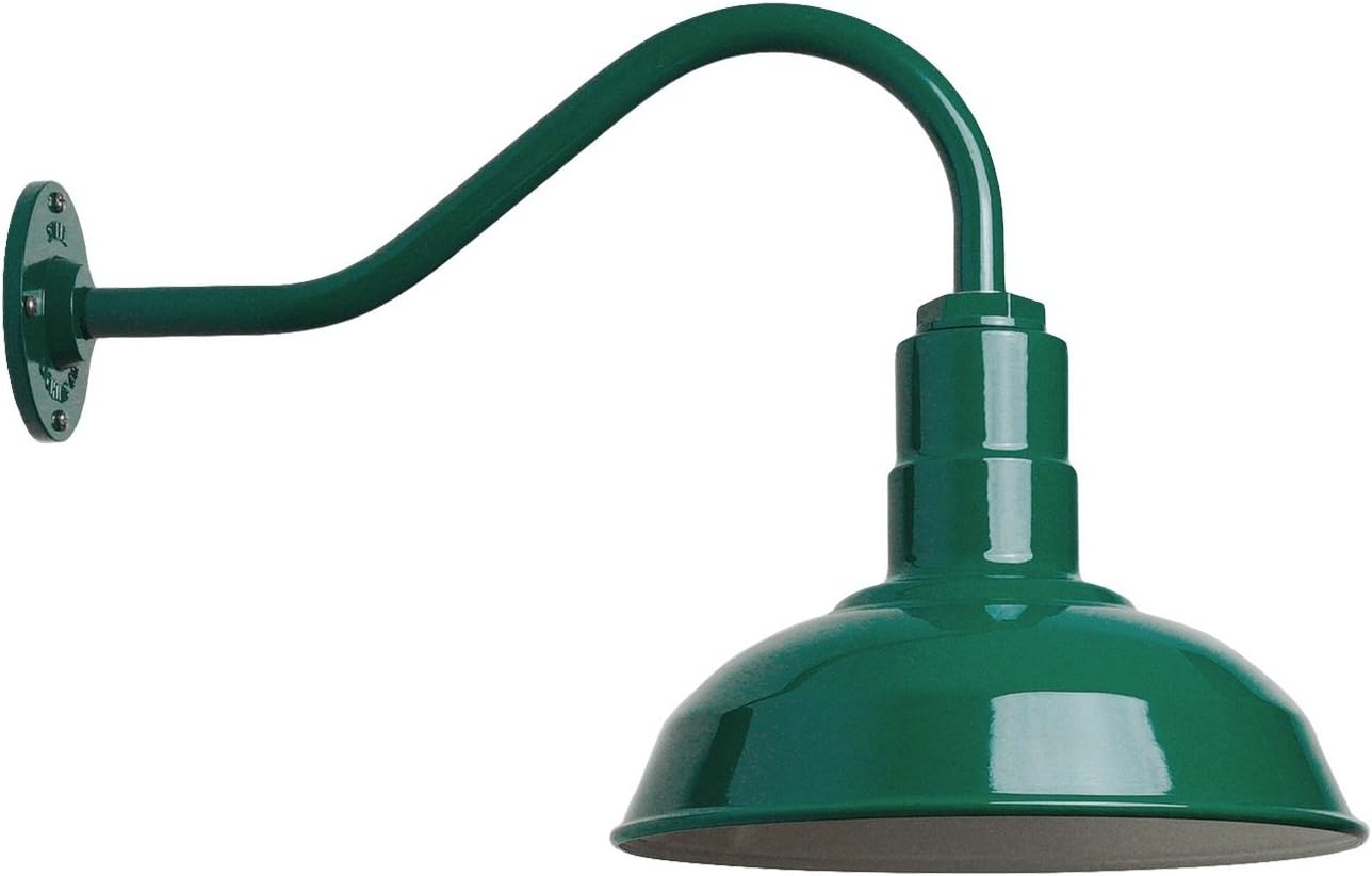 Matte Black Steel Gooseneck Barn Light F76780