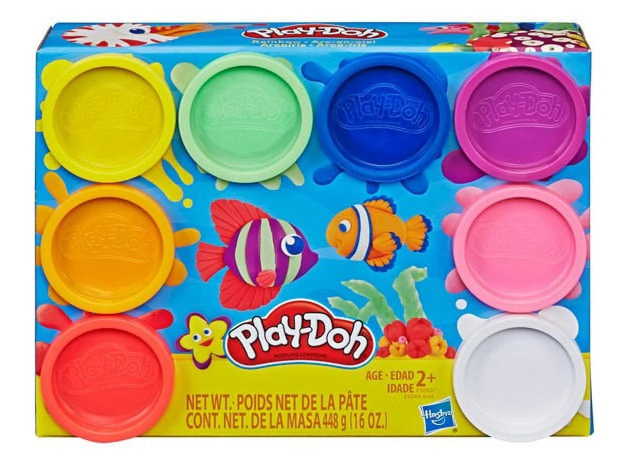 Play Doh 2 in 1 Garbage Truck + 8 Pack Rainbow Compound D813312