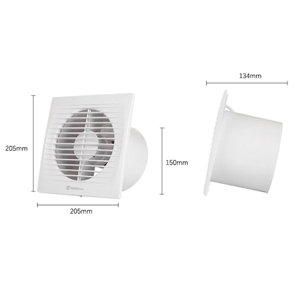 Wall-Mounted Square Exhaust Fan 6" Ventilation Extractor Fan 110V Y2002