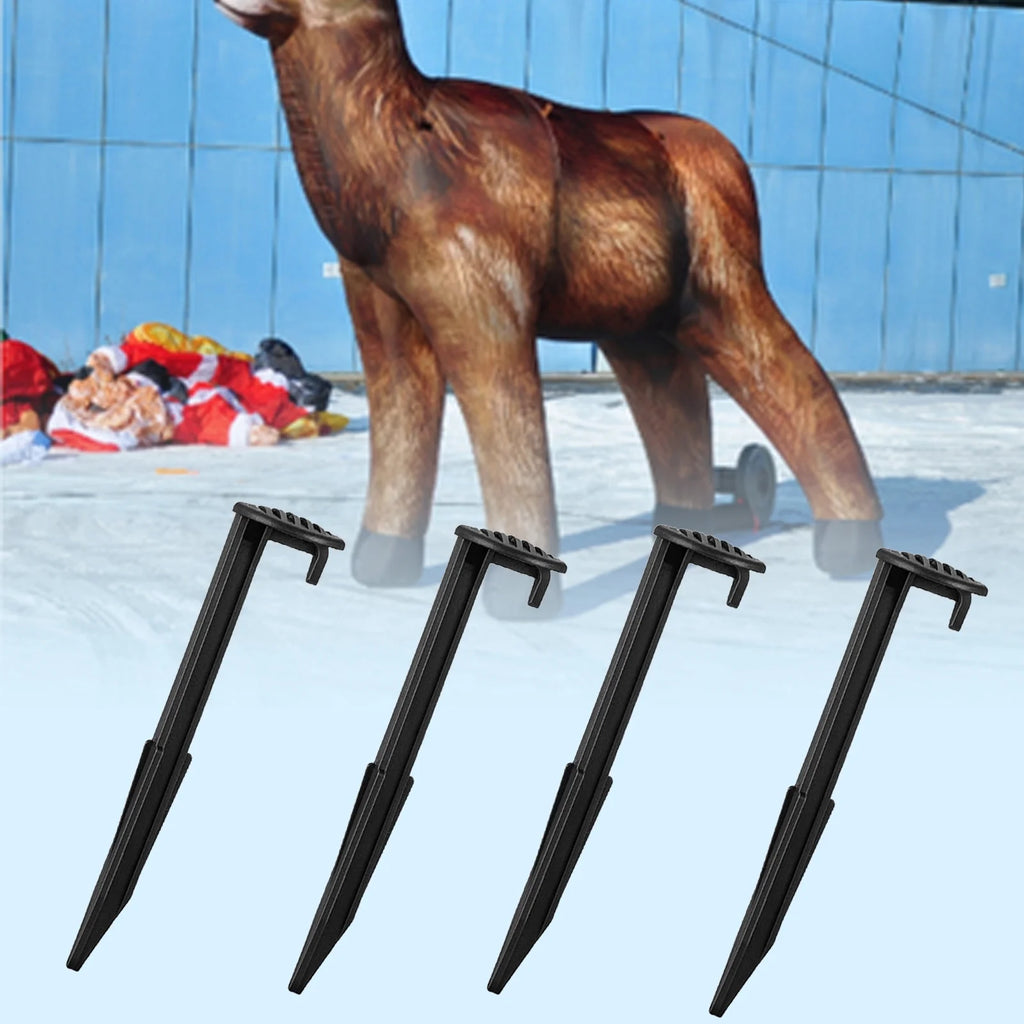 8 Sets Heavy Duty Tent Stakes Replacement Black Gardening Pegs F4326